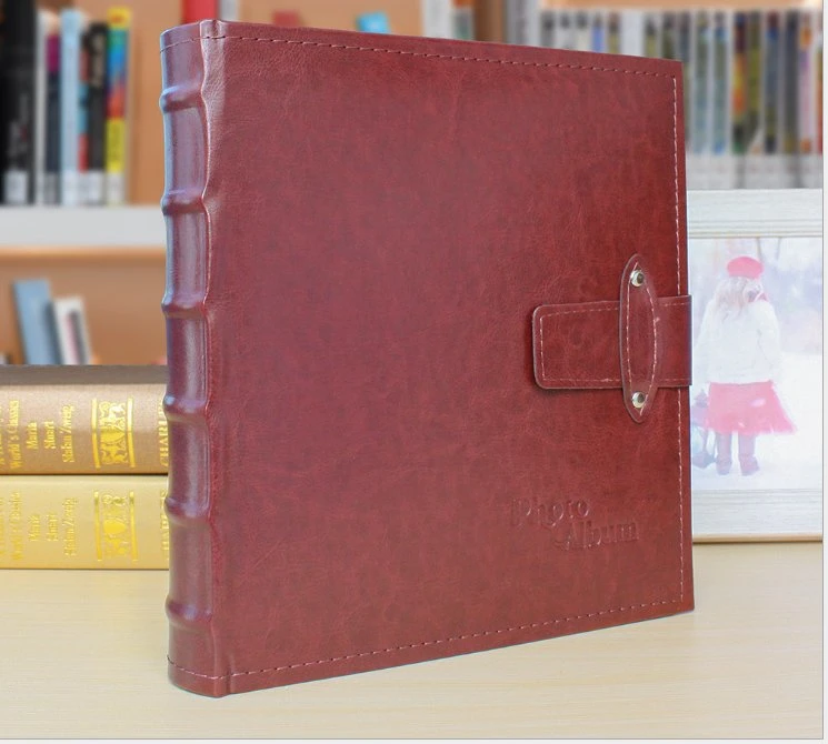 Luxury PU Leather Embossing Debossing Logo Photo Album for Family Memories Album