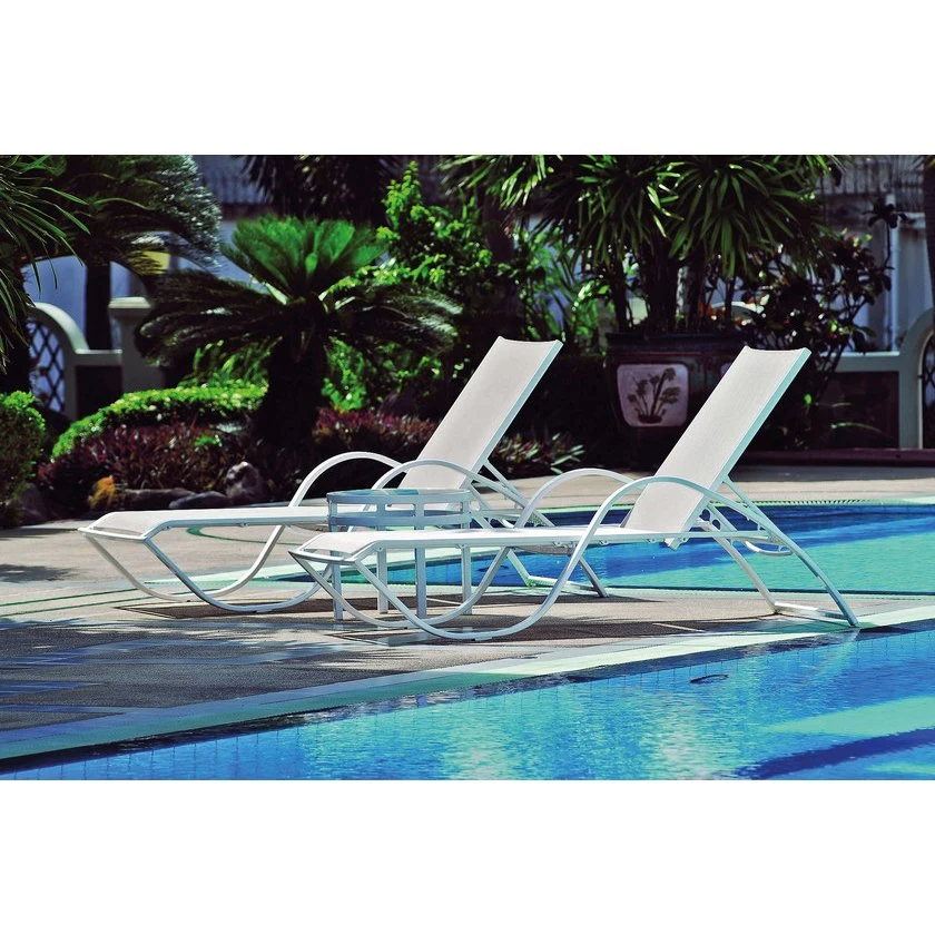 Sonnenliege Stuhl Hotelmöbel Pool Seite Garten Wicker Rattan Chaise Lounge