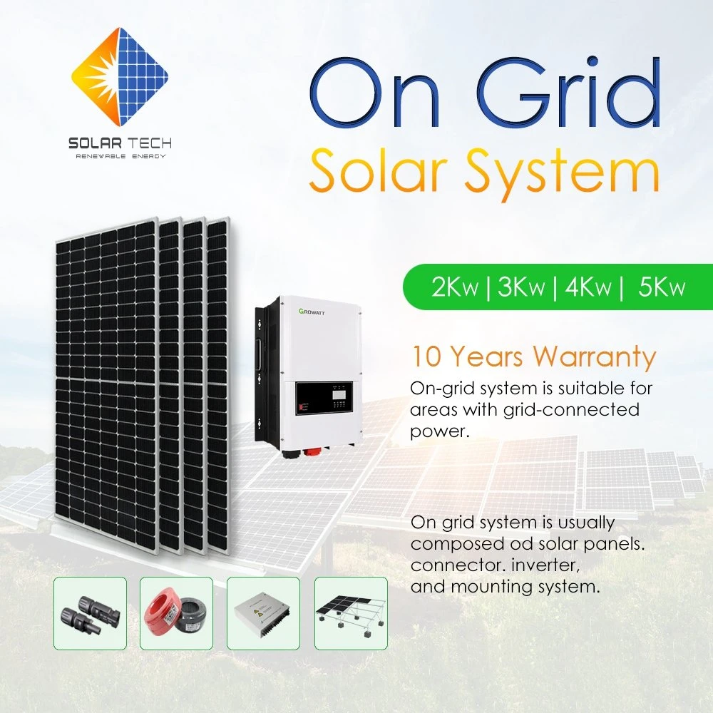 Auf Grid Hybrid-Sonnensystem Haus verwendet Stromversorgung 5kW 10kw 15kw Solarenergie Leistung Stoarge PV Systems Preis Mit Solar-Wechselrichter