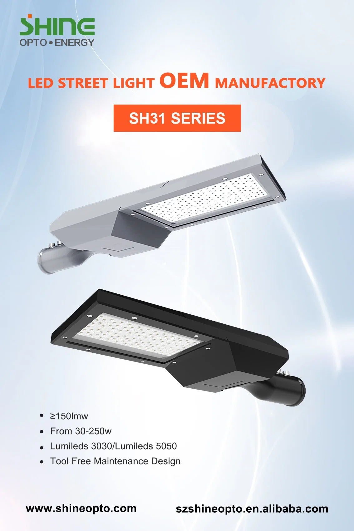 OEM Luminaire de rue LED tout-en-un en aluminium de 30W à 250W, gradable, avec batterie LiFePO4 et garantie de 10 ans. Éclairage de jardin pour le stationnement.