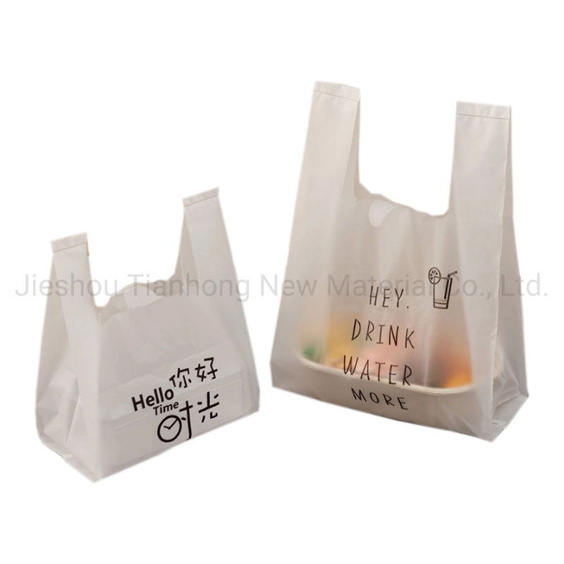 PLA Bag Biodegradable Compostable Garbage Bags T Shirt Type Biodegradable Plastic Bags