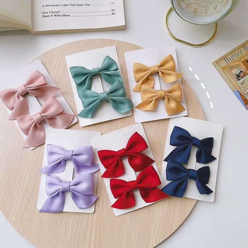 Bow Hair Pins for Baby Girls Ins Korean Cute Flower Bow Hair Clip Baby Girl Hair Accessories