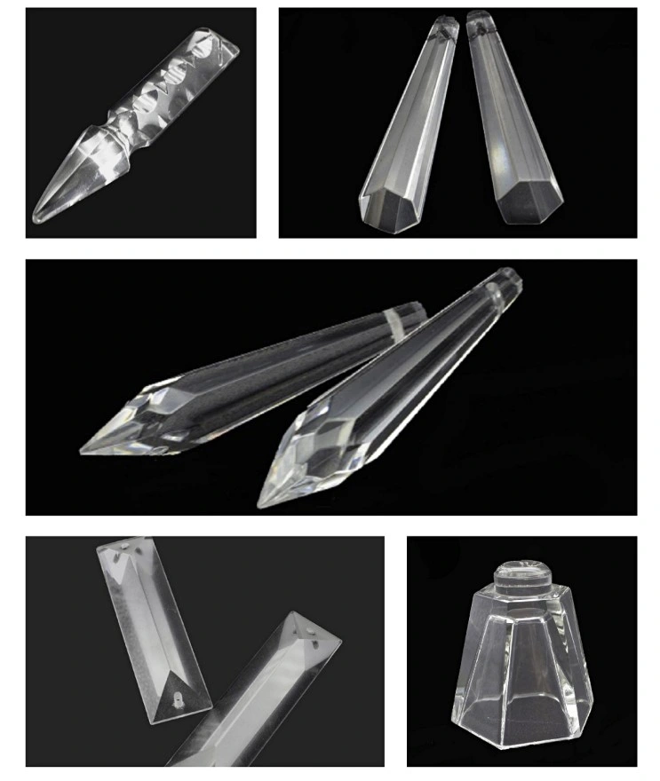 Wholesale/Suppliers Rectangle Crystal Prisms Glass Pendant Beads Clear/Transparent for Curtain/Door Chandelier Decoration