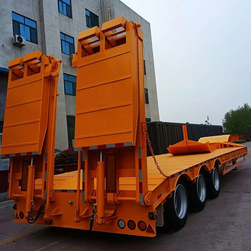 Heavy Duty Lowbed Trailer 3axle 4axle Low Loader for Sale