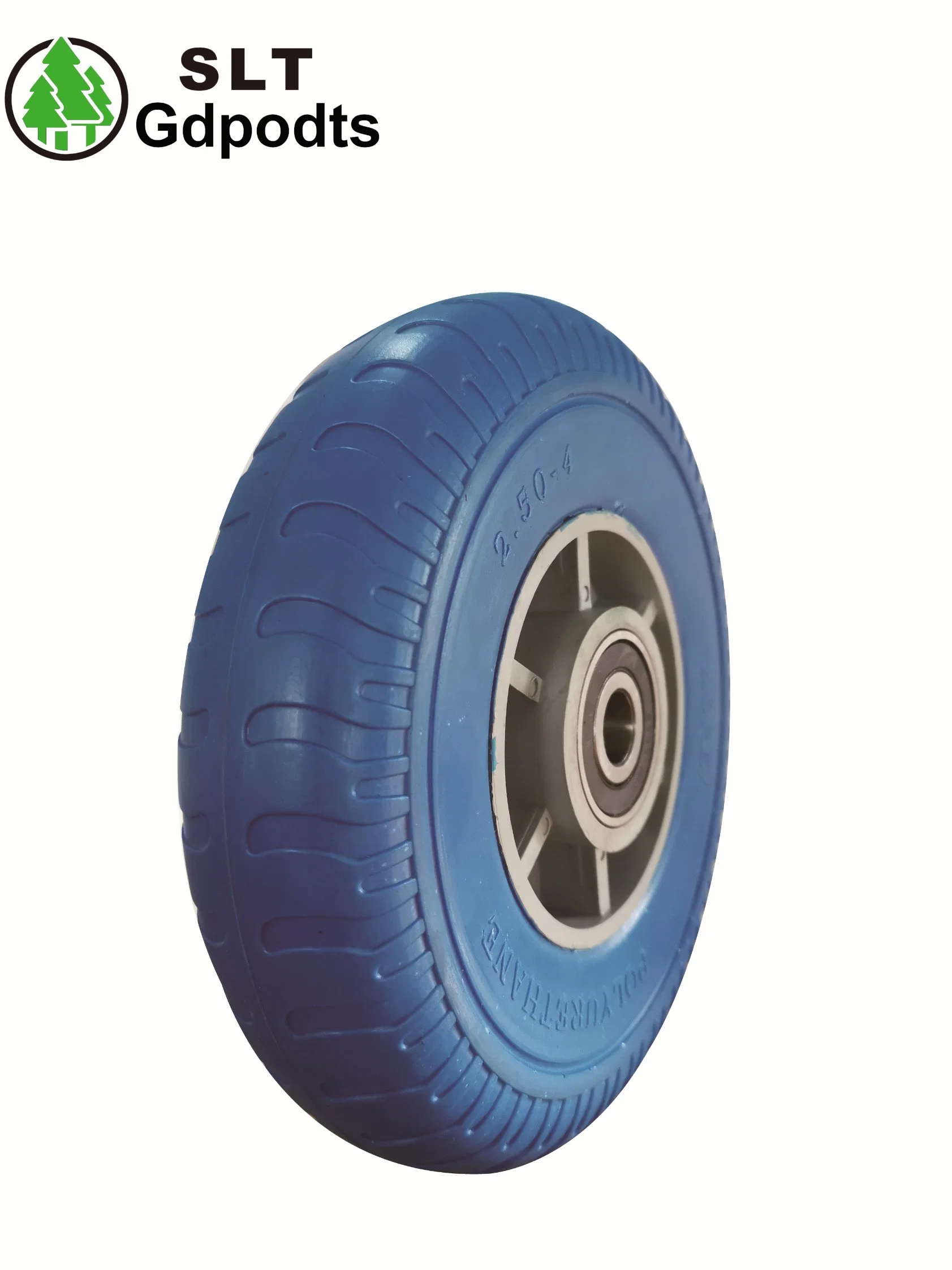 8 pulgadas de cubo de rueda de aleación de aluminio a prueba de punción Neumático de caucho de la rueda de carretilla de mano Herramienta ruedas Ruedas