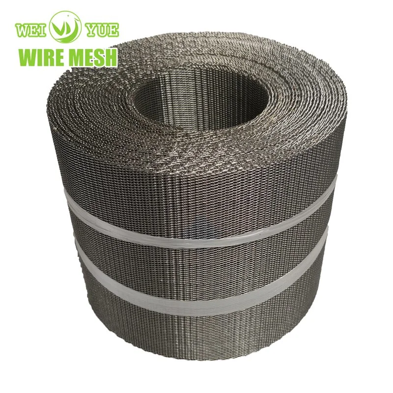 Reverse Dutch Stainless Steel Wire Mesh Filter Belt for on Plastic Extruder Wire Mesh Screen Conveyor Belt Metal Wire Mesh Mesh Belt Mesh Fabric