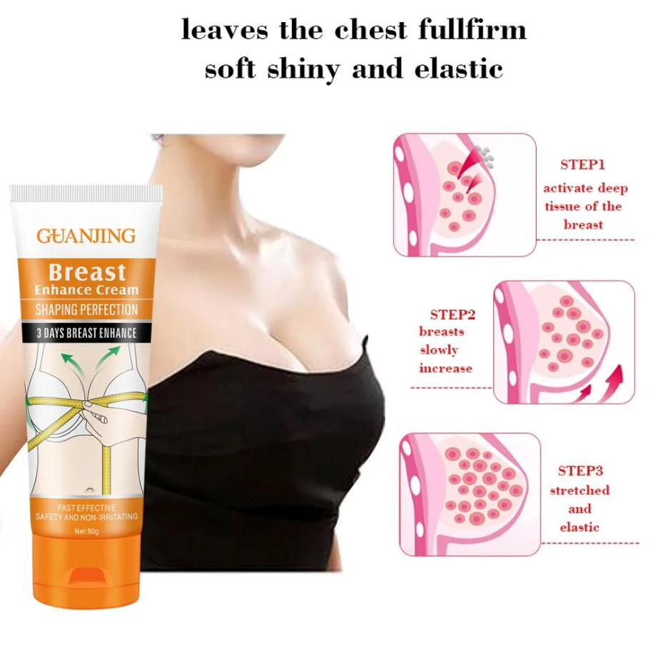 Crema reafirmante para el aumento de senos con aceite de oliva, cuidado natural y saludable para el endurecimiento de los senos, 80g.