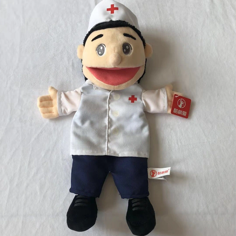 OEM ODM Wholesale/Supplier Factory Custom Cartoon Workman Character Hand Puppet Stuffed Hand Puppet Theatre