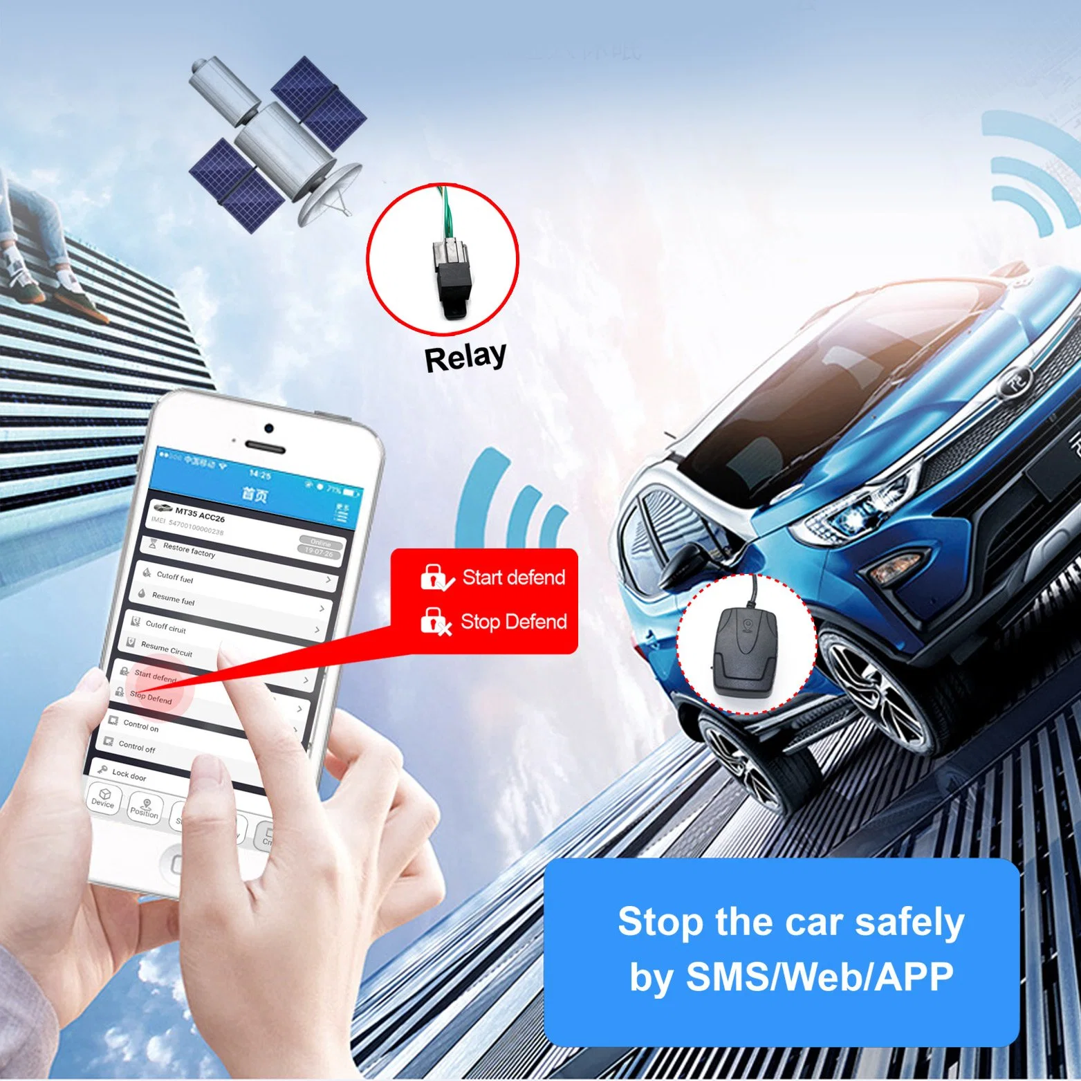 Best Quality Motorcycle Vehicle GPS Tracking System Mt35 with Security Engine Shut Live Tracking-Ef