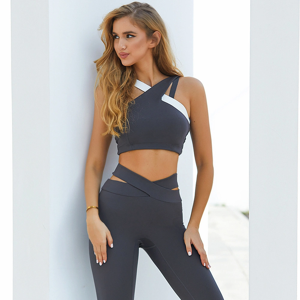 Ensemble de survêtement de fitness Yoga Suit Deux pièces Gym Sport Suits Sexy Femmes Vêtements de sport