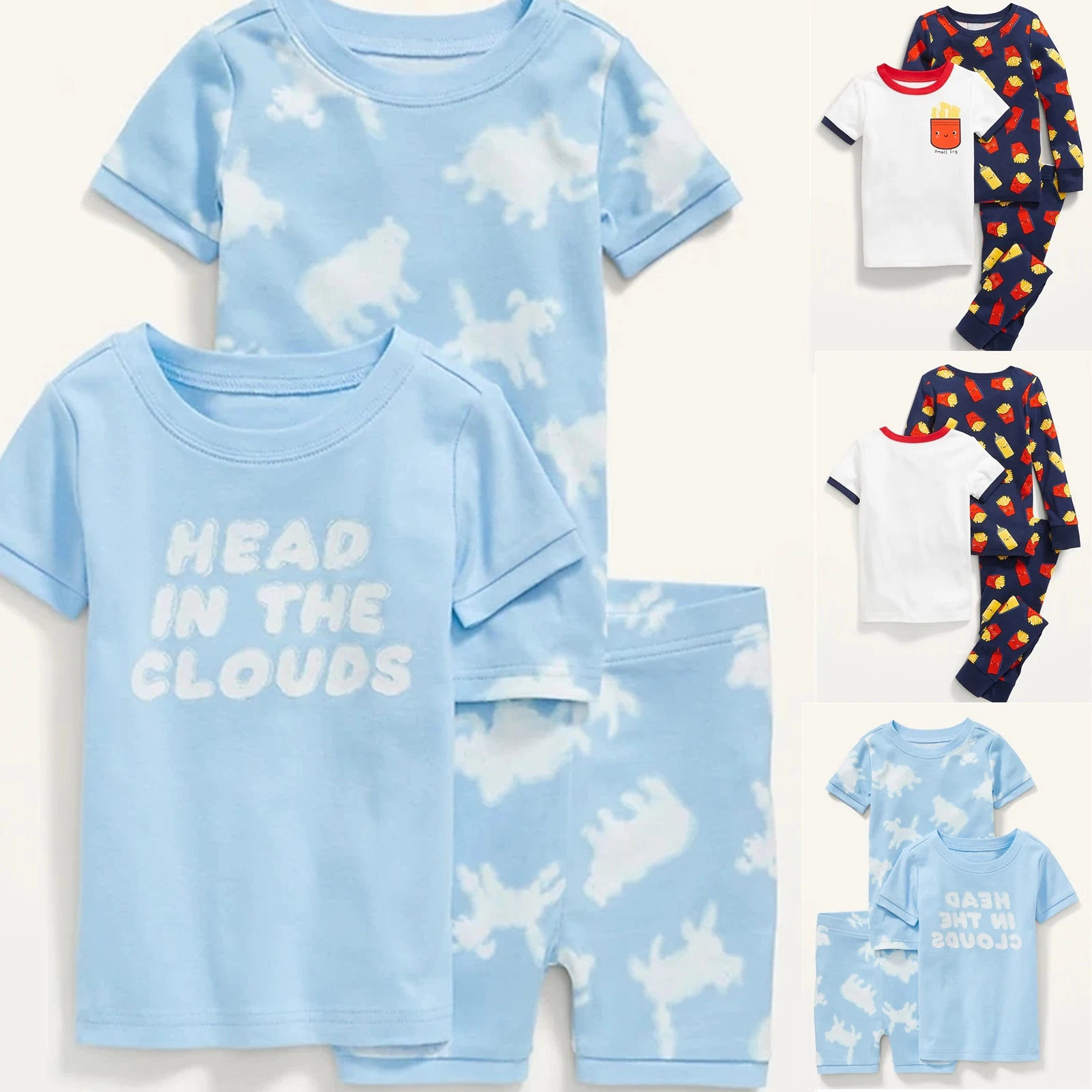 China Supplier Guangzhou Factory Wholesale/Supplier Bulk Hot Popular 3-Piece Graphic Pajama Set for Toddler Summer Unisex Kid Baby Clothes Girls&prime; Clothing Sets