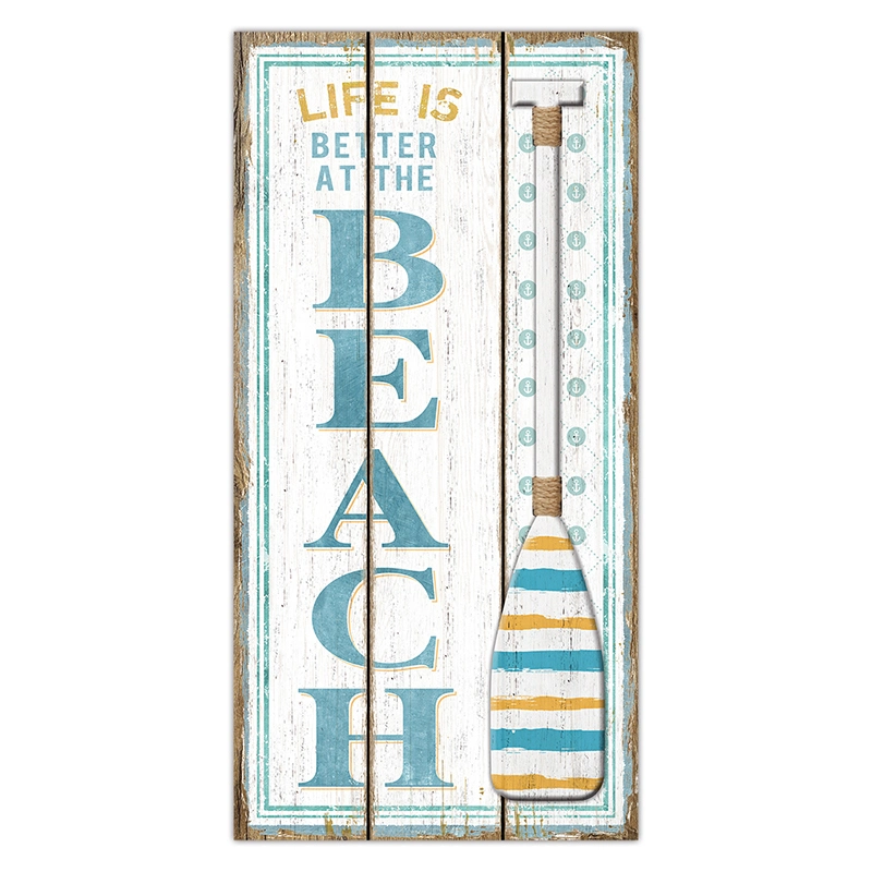 Home Decor MDF Beach Wall Wooden Hanging Decoration Art and Gift Crafts