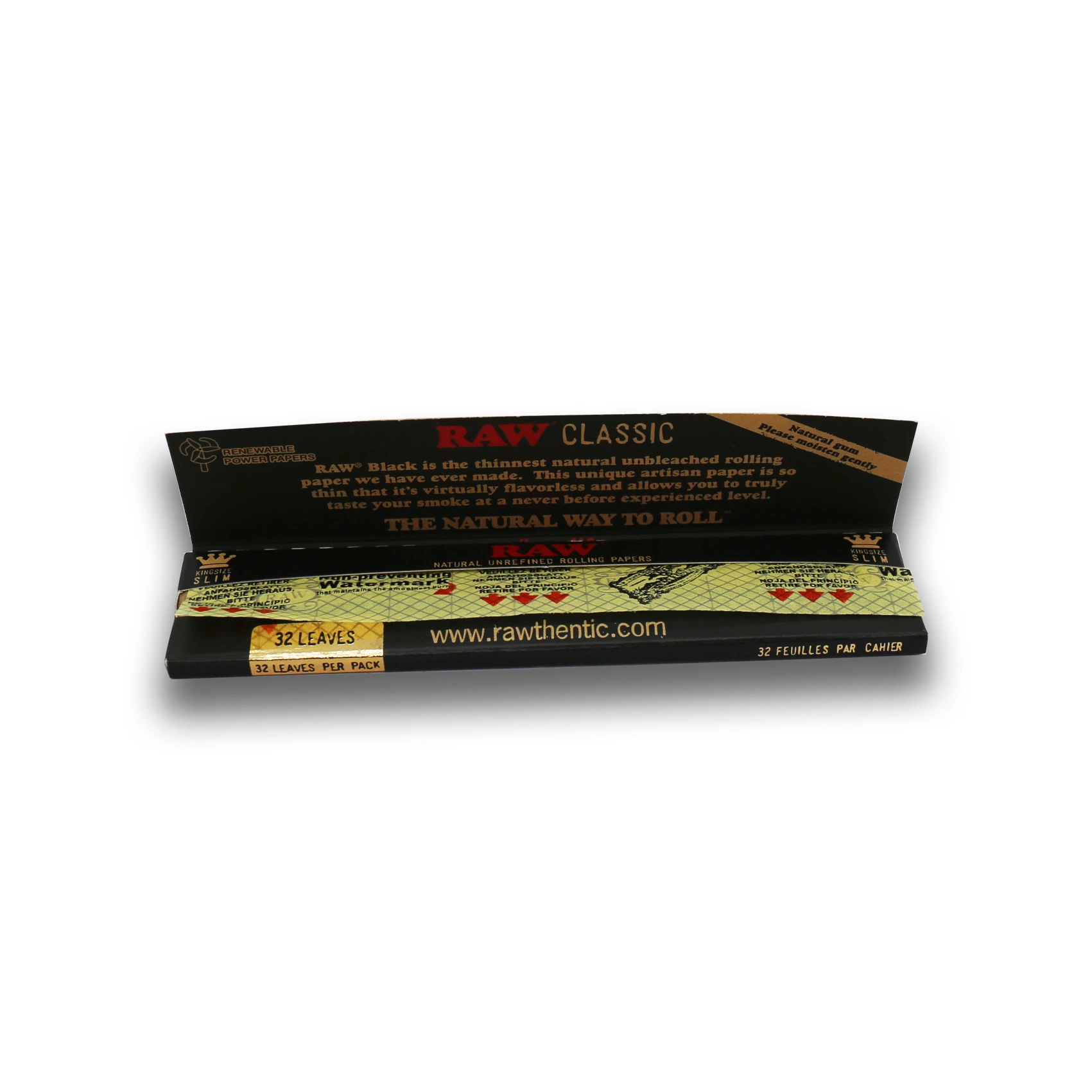 Black King Size Slim Rolling Papers