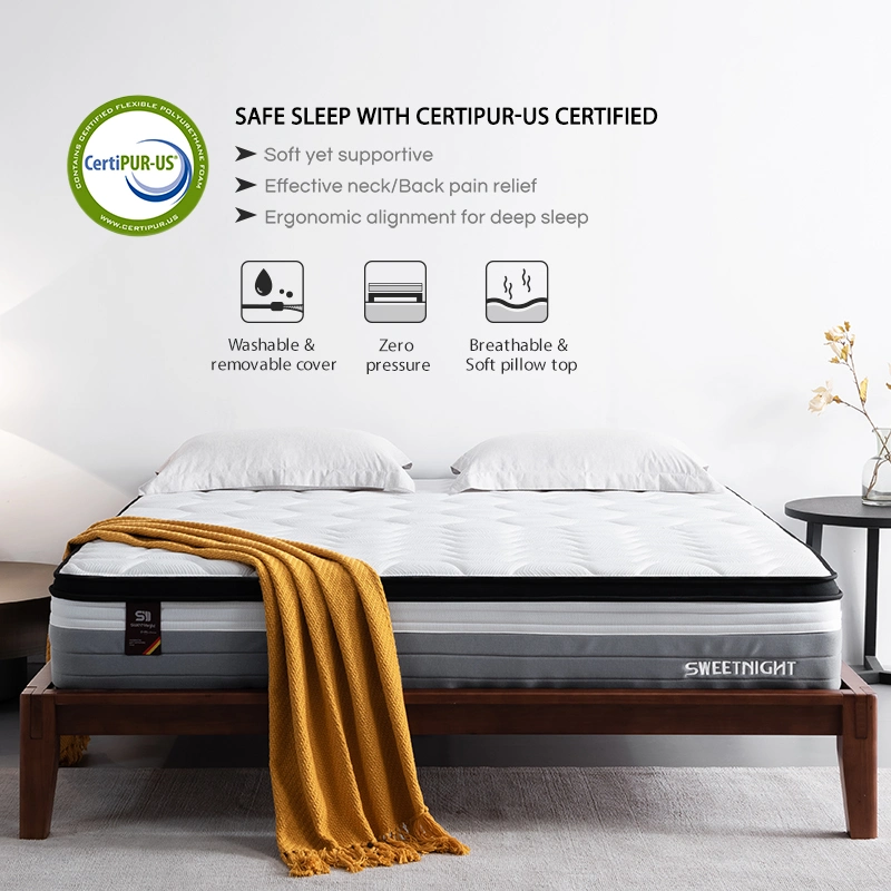 Full Size Furniture Hotel Bed Queen King Size Compressed Memory Foam Soft Spring Orthopedic Mattress