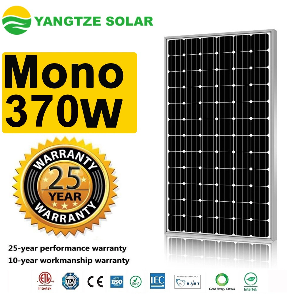 Monocrystalline 370W with Frame PV Solar Panel for Roof Tiles
