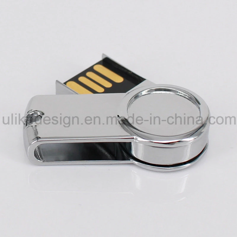 Sliver Color Metal Laser Logo Swivel USB Pen Drive USB 2.0 3.0 Flash Drive