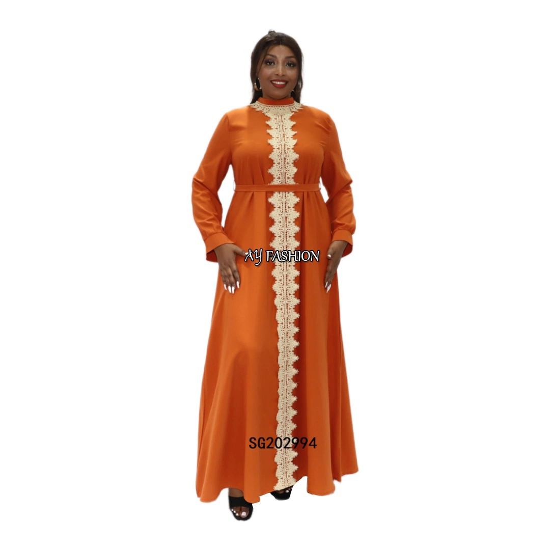 Casual Dresses Lady Fashion Apparel Maxi Standard Robe Africain Abaya Casual Dress