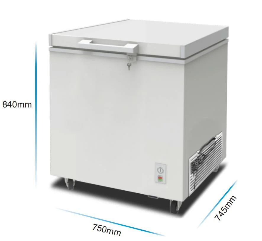 Supermarket Low Price Commercial Top Open Refrigerator Mini Deep Freezer Single Door Chest Freezer with 160L