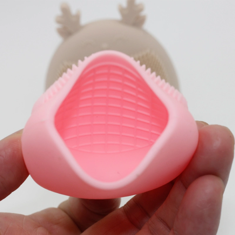 2023 New Design Cute Rabbit Shape Silicone Cleaning Brush Reusable Exfoliators Beauty Cleaning Tool for Skin Care