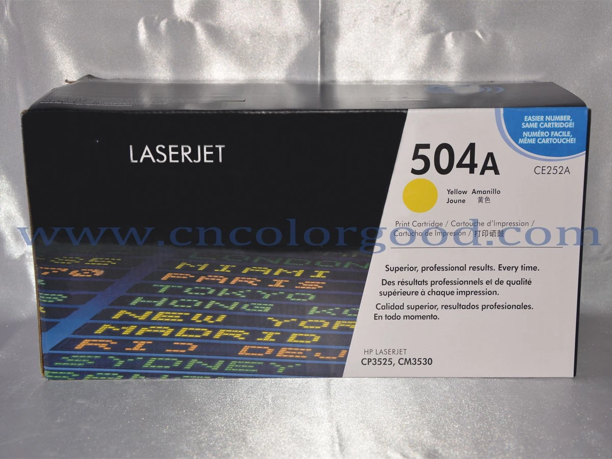 504d'une cartouche de toner laser couleur OEM pour HP Consommables de l'imprimante d'origine (CE250A/CE251A/CE252A/CE253A)