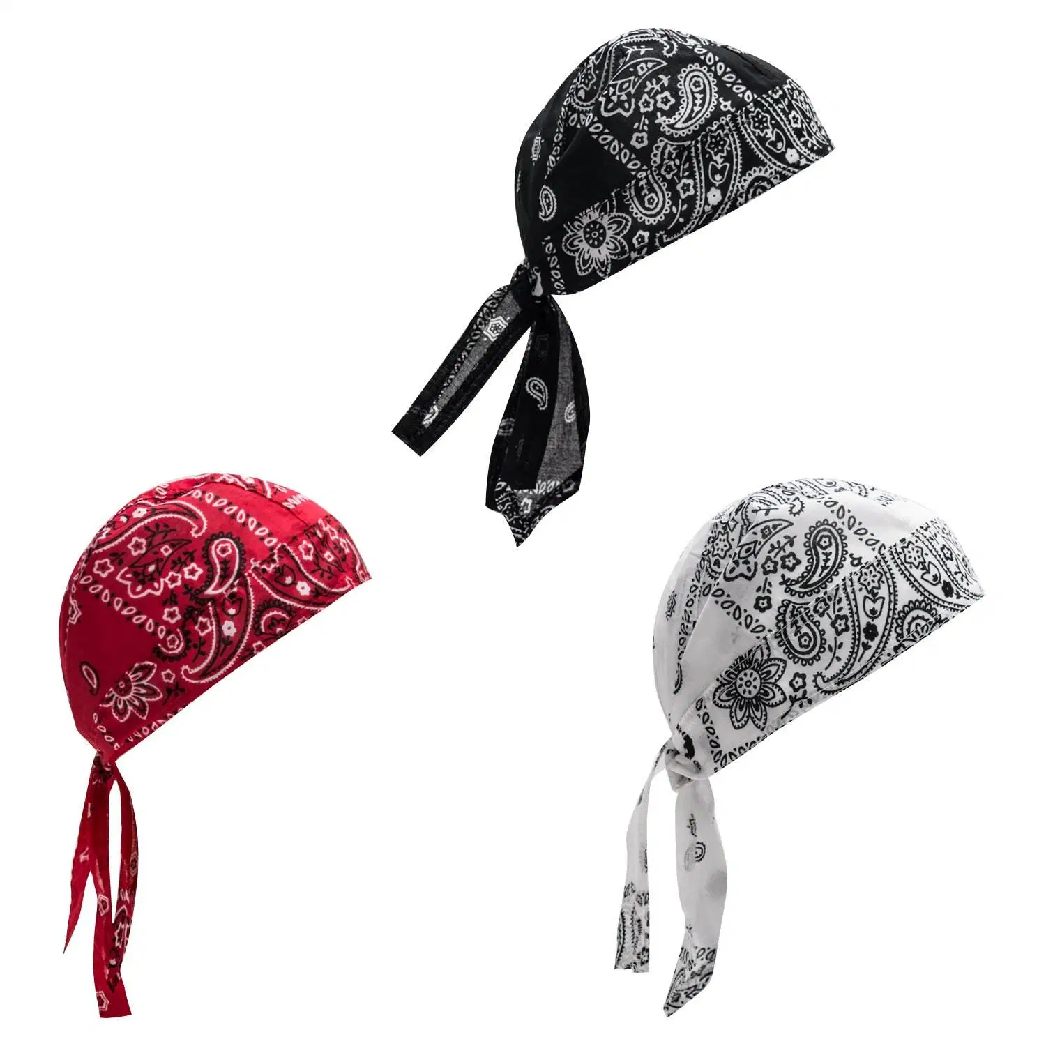 High quality/High cost performance Skull Caps Cotton in Patterned and Plain Colors Custom Styles Bandana Hats