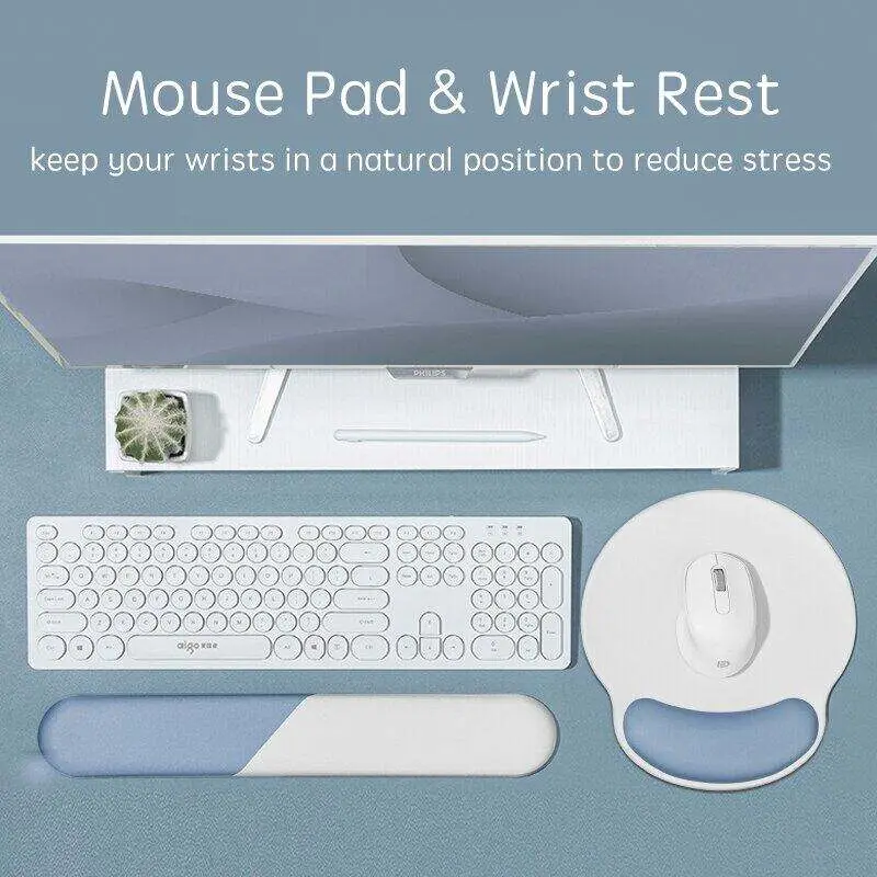 Cartoon Mouse Pad Keyboard Anti-Slip Wrist Rest Set Hand Support 3D Mouse Pad