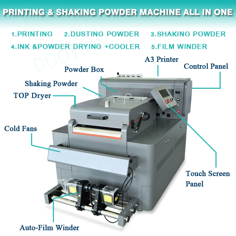 37cm Dtf Printer and Powder Shaker Dryer All in One for White Toner Printing