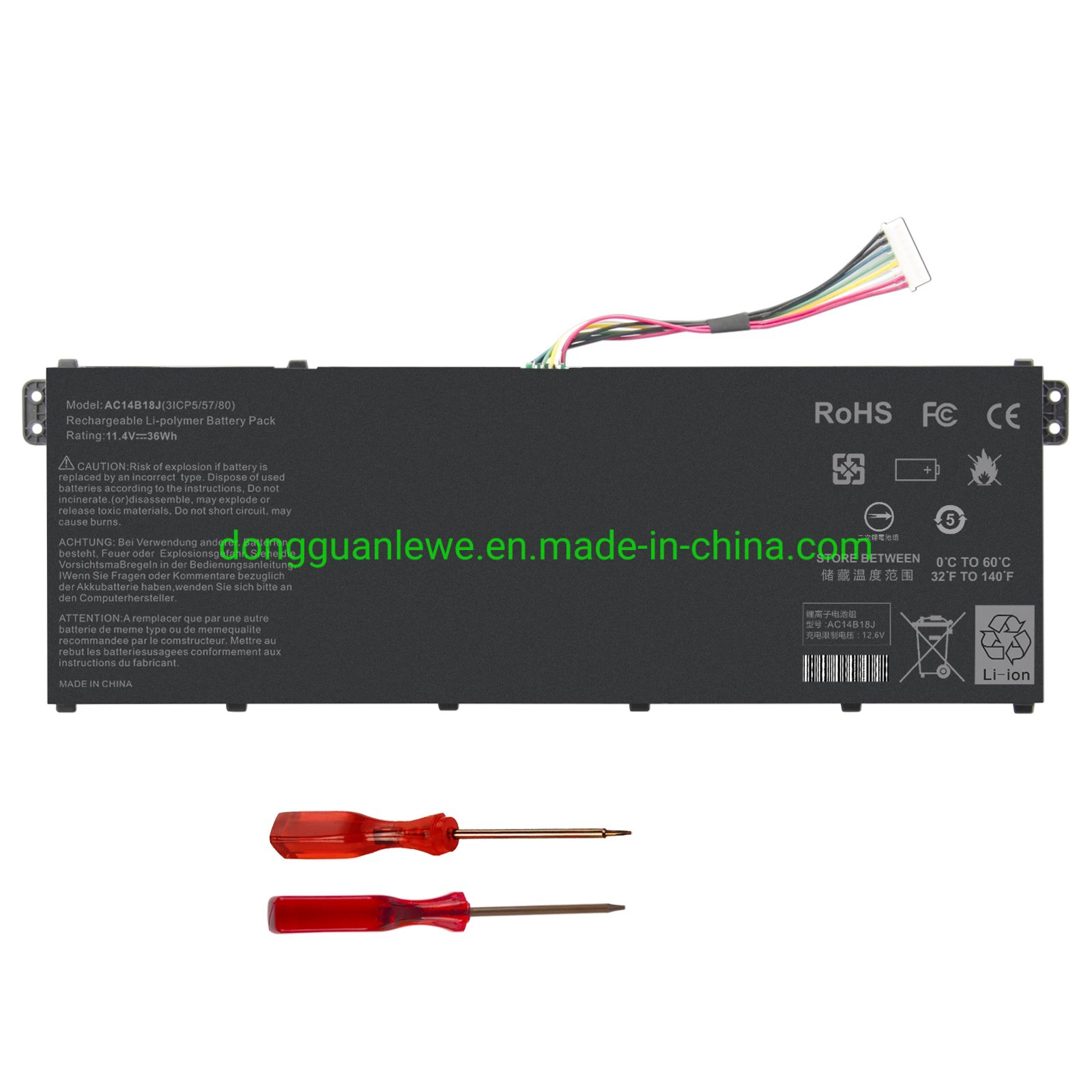 Wholesale/Supplier Price 11.4V 36wh AC14b18j Laptop Battery Replacement for Acer Aspire Es1-511 Es1-512 V3-111 V3-111p B115-M Notebook Battery