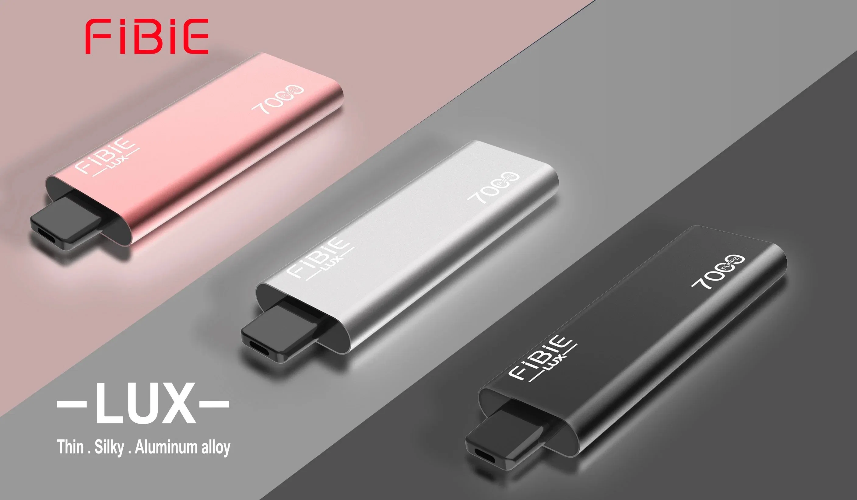 شاحن محمول لآلة تثبيت Factcory Supply Fibie Lux E-Cig 7000 Puts Bar علبة قابلة للتفتيت من القردة الإلكترونية السجائر ميني vape