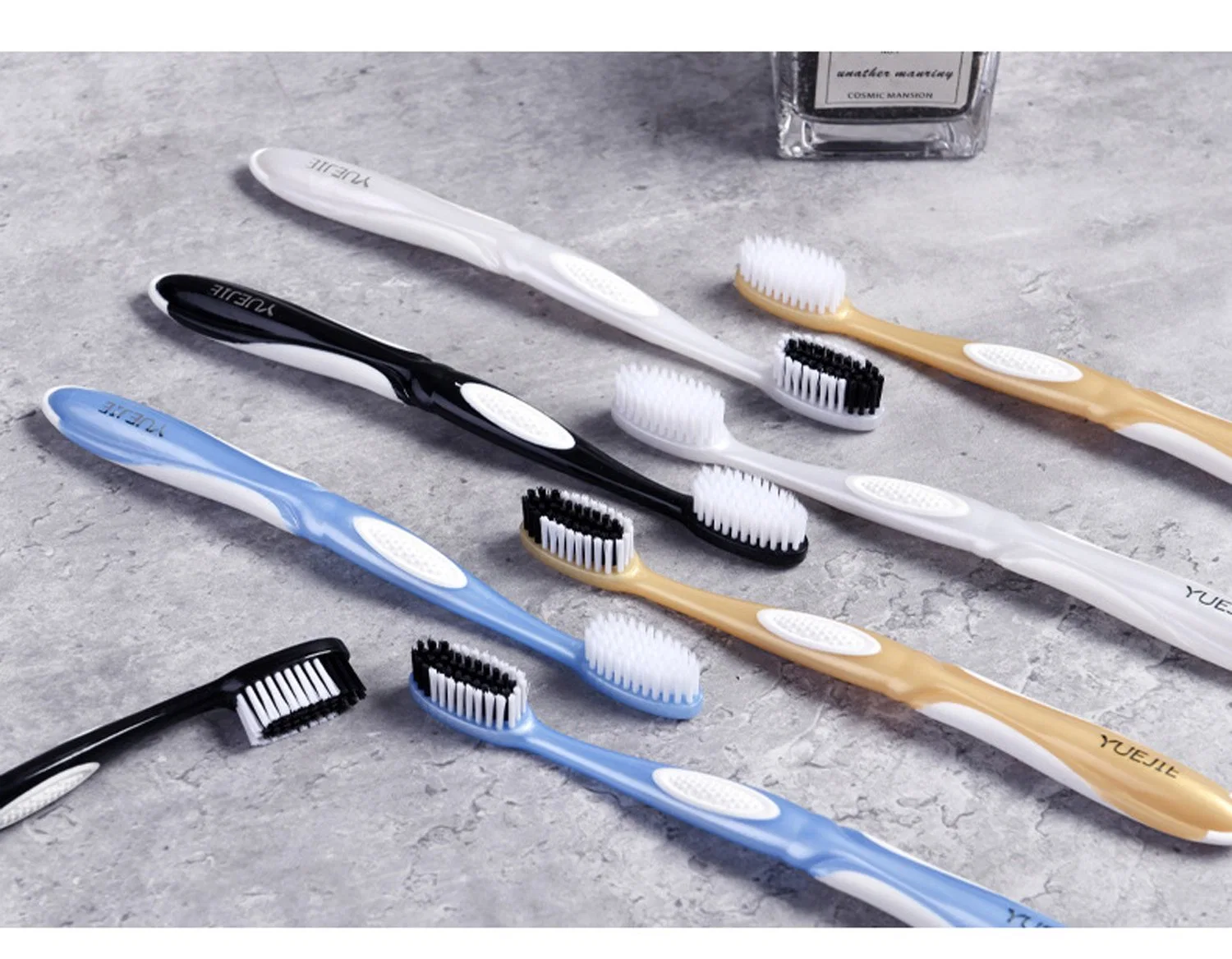 Hard Bristles Firm Hard Multicolor Denture Brush Large Head Manual Travel Toothbrush Adult Toothbrushes