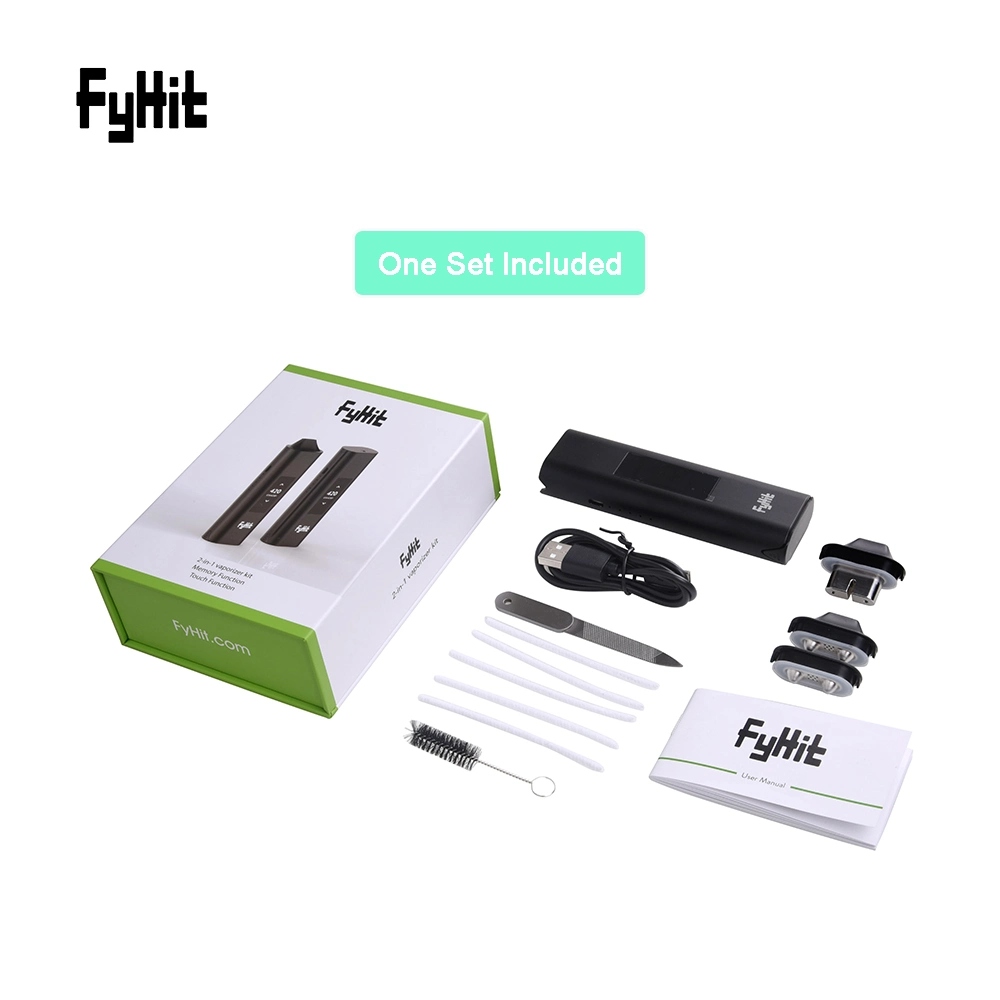 Best-Sell Fyhit Wax/Dry Herb Vaporizer 2 in 1 with Adjustable Temperature Rechargeable Vape Pen Battery