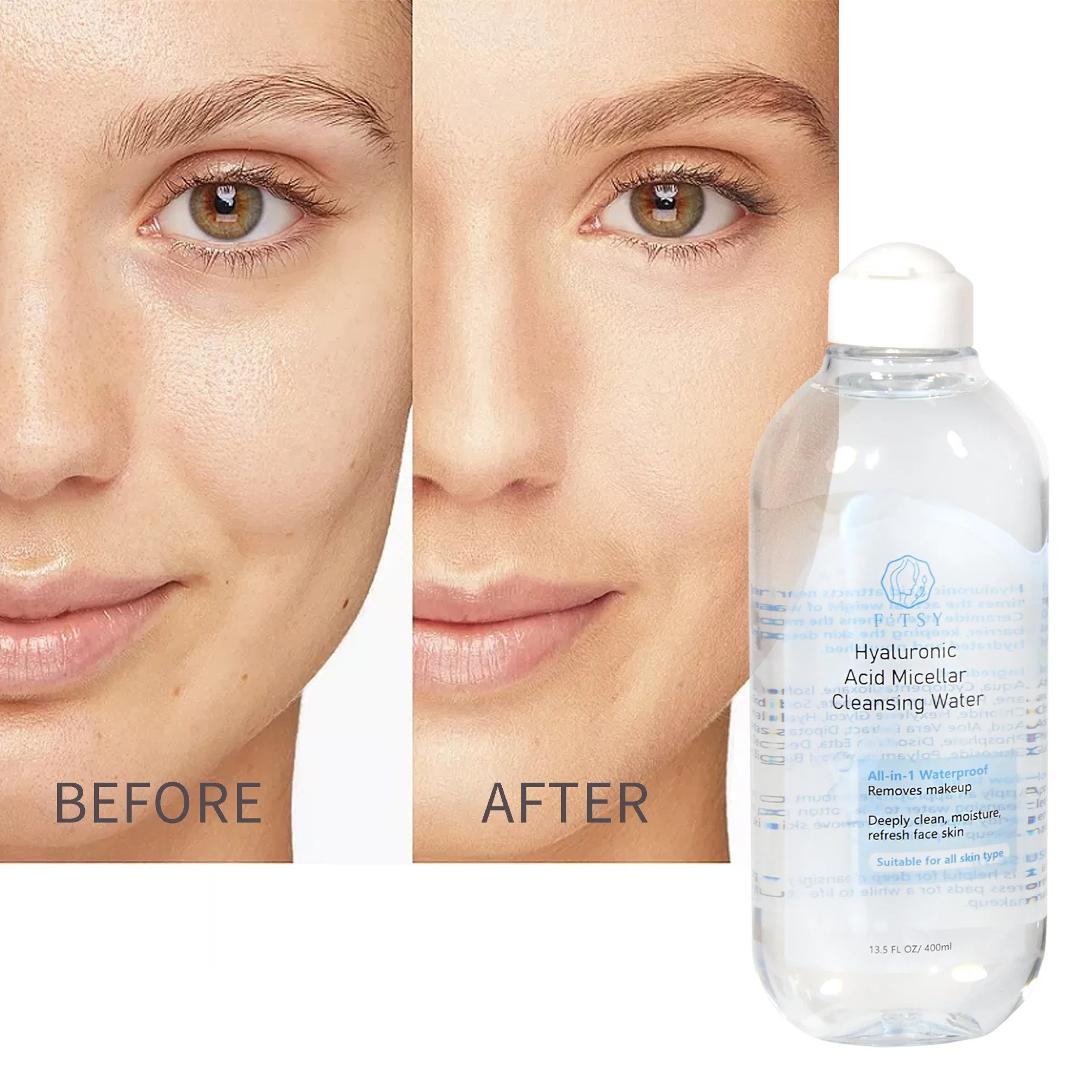 OEM Natural Refreshing Deep Cleansing Makeup Remover Water Organic Vitamin C Aloe Vera for Face and Eye