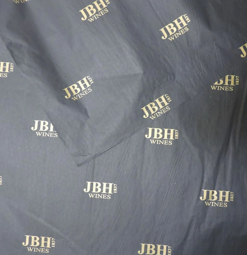 Luxury Custom Wrapping Paper for Packaging Tissue Paper Black and White Color with Your Logo for Gift for Jewelry