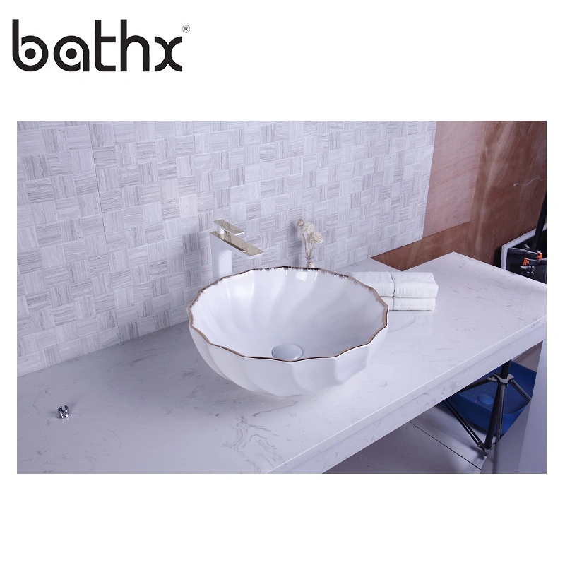 Vente à chaud salle de bain sanitaire lavabo Lavabo qualité garantie bassin en céramique