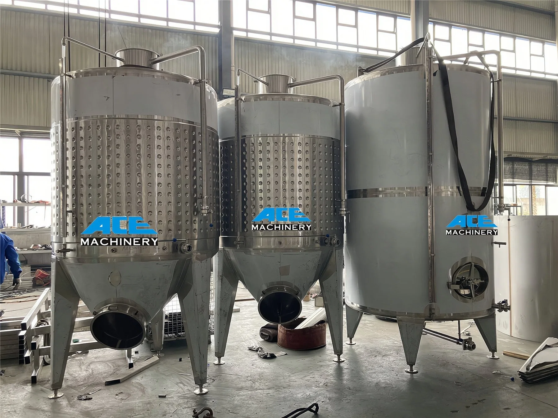 1000L'acier les réservoirs de récipient pour fermentation usine de fabrication de vin Fermenteur