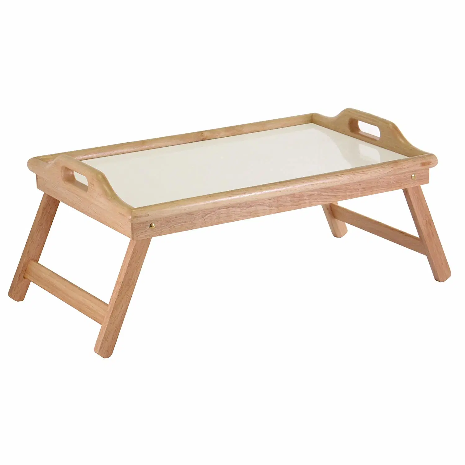 Mesa de bandejas de bambú/madera/madera ecológica con patas plegables para té/café/bebidas/comida