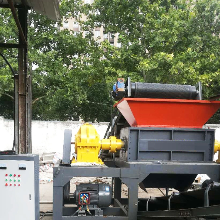 Solid Waste Crushing System Recycling Lineintelligent Control of Hydraulic Drive Shredder Machine