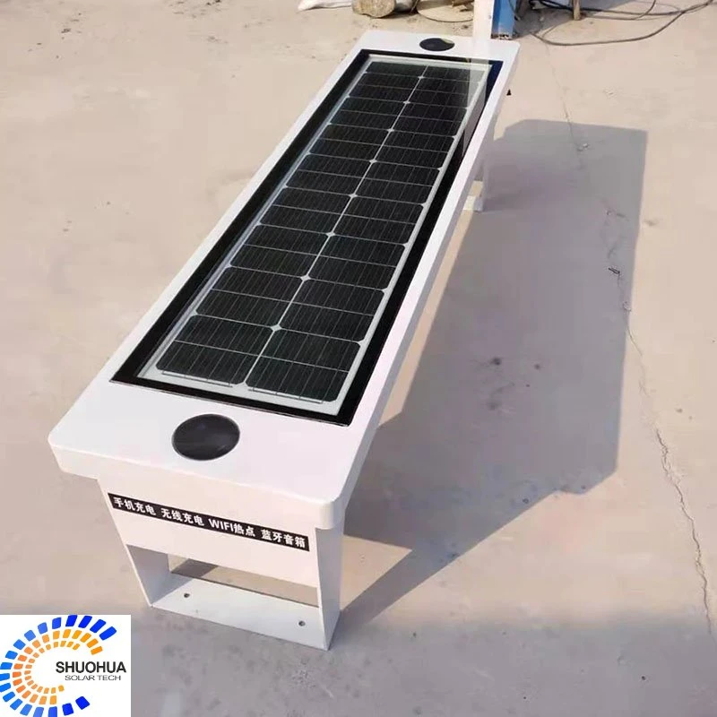 Smart Outdoor Urban Furniture Siège solaire à commande électrique avec lumière de publicité Box pour les fournisseurs chinois Relax