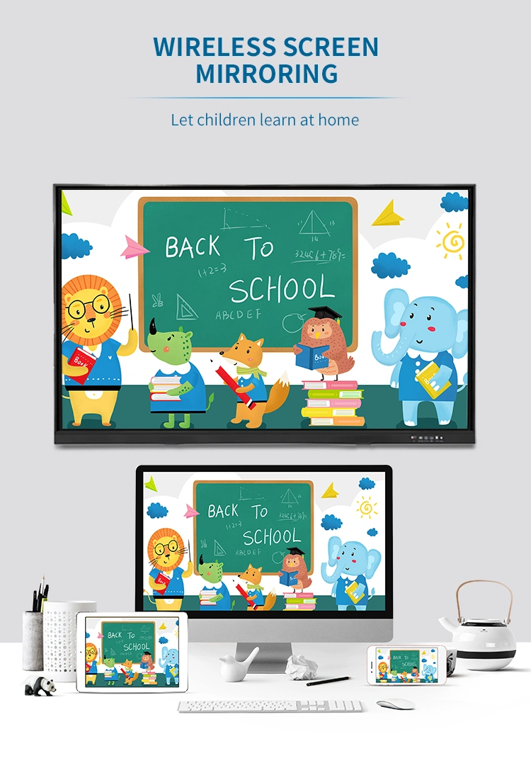 Guangzhou Производитель Образование Школа классной комнаты Clear Touch Smart плата 65 75 86-дюймовый интерактивный плоский экран «Все в одном»