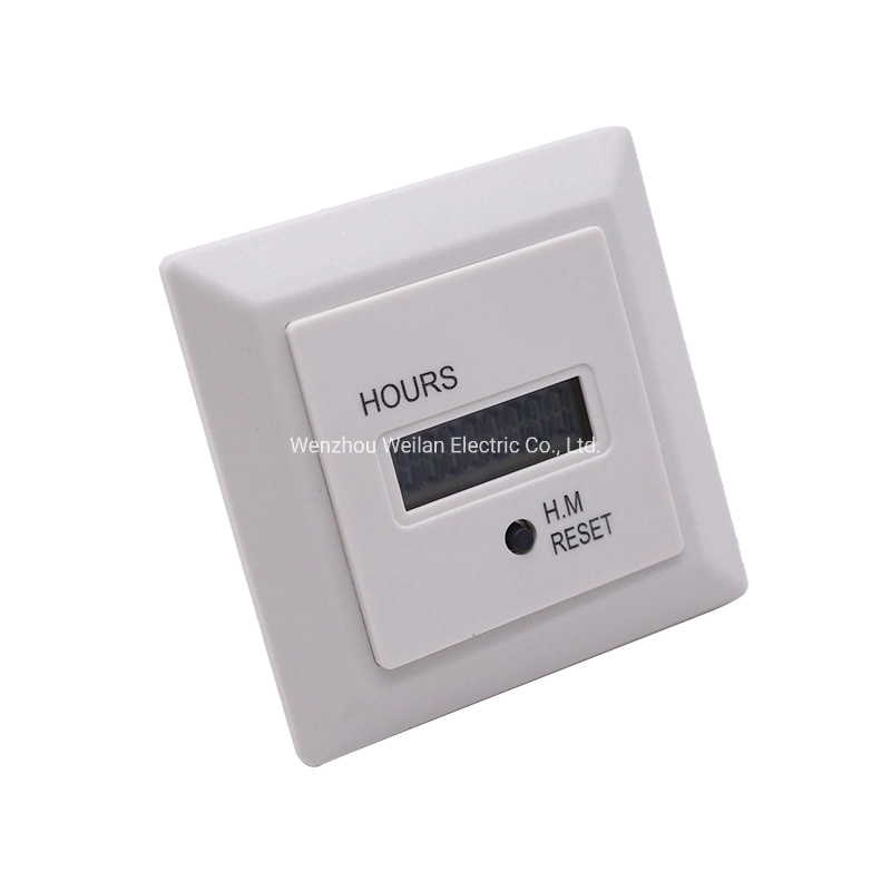 White Color 220V Hm-1r Type Black Digital Hour Meter Counter Hm-1r Can Reset