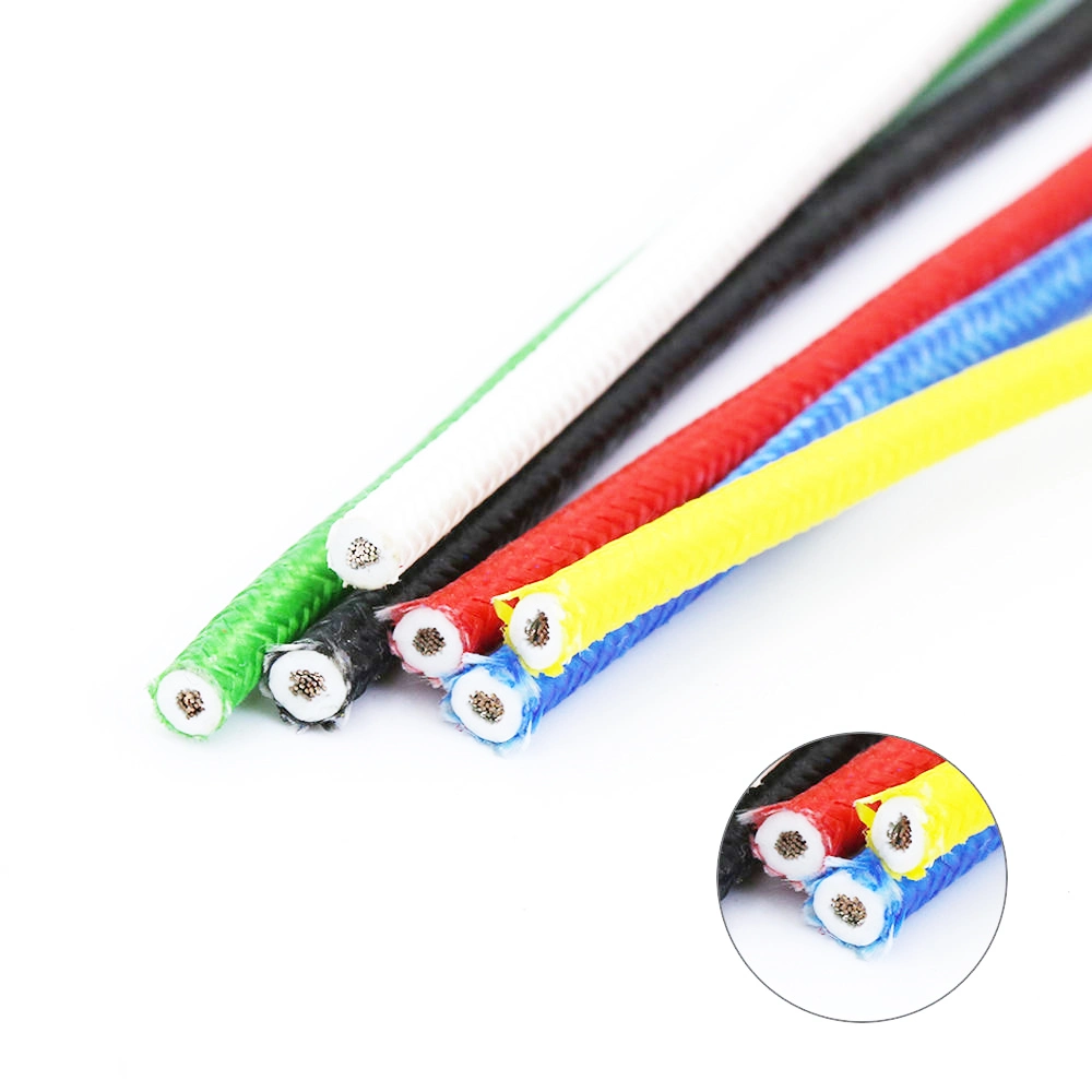 Electrical Wire Rated 200c 600VAC High Voltage High Temperature Style UL3074 Silicone Fiberglass Braid Wir