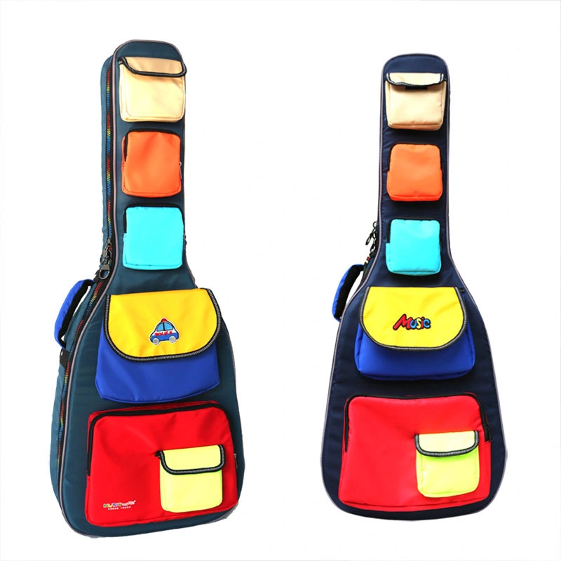 Pop Rainbow Colorful Waterproof Thicken Double Shoulder 40 Inch 41inch Steel String Instrument Guitar Case Pack Bag (CY9838)