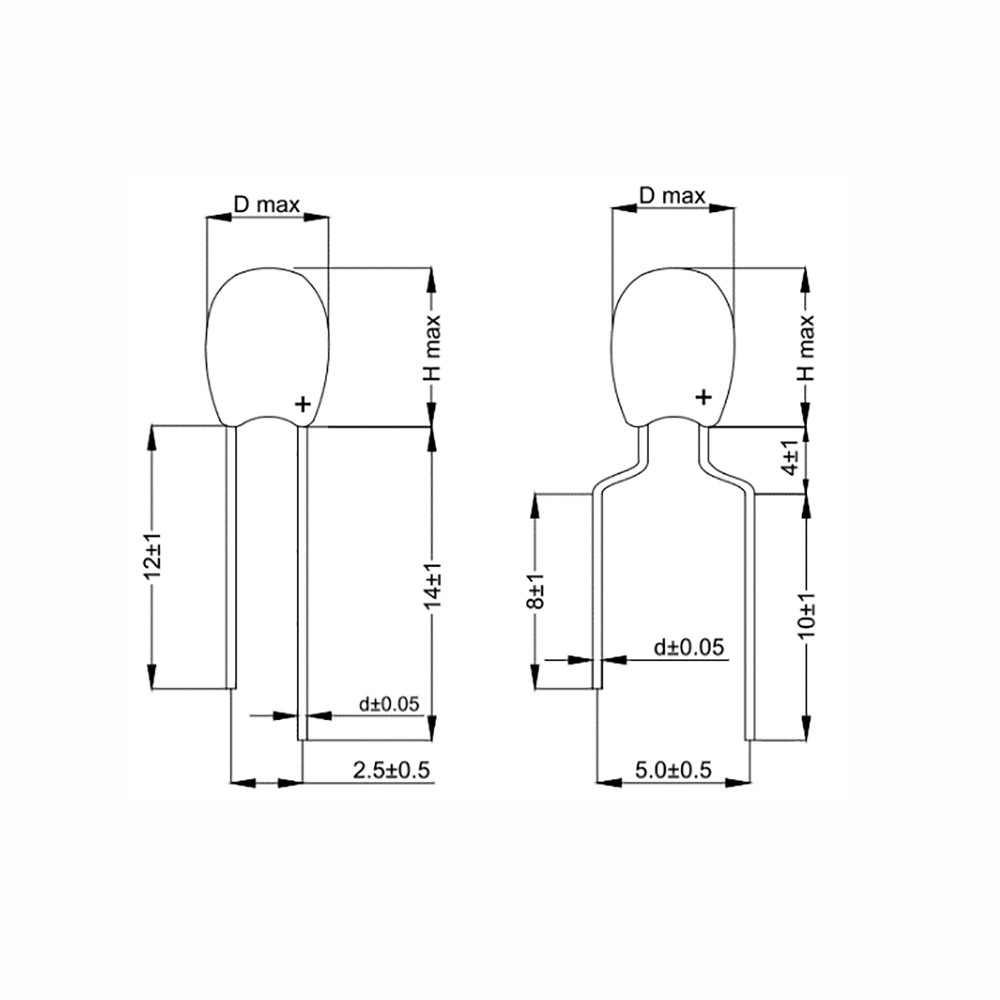 Radial 33UF 16V 20% Dipped Tantalum Capacitors