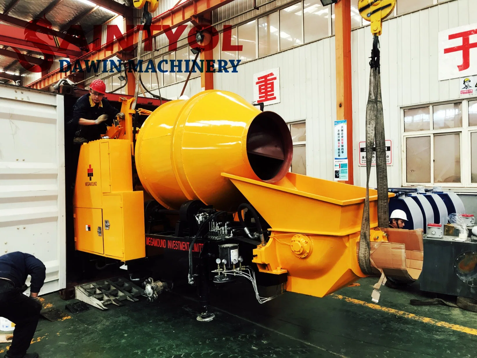 450L Mixer Tank with 40 Cubic Meters Hydraulic Pumping System Beton Mixing Pump on Sale