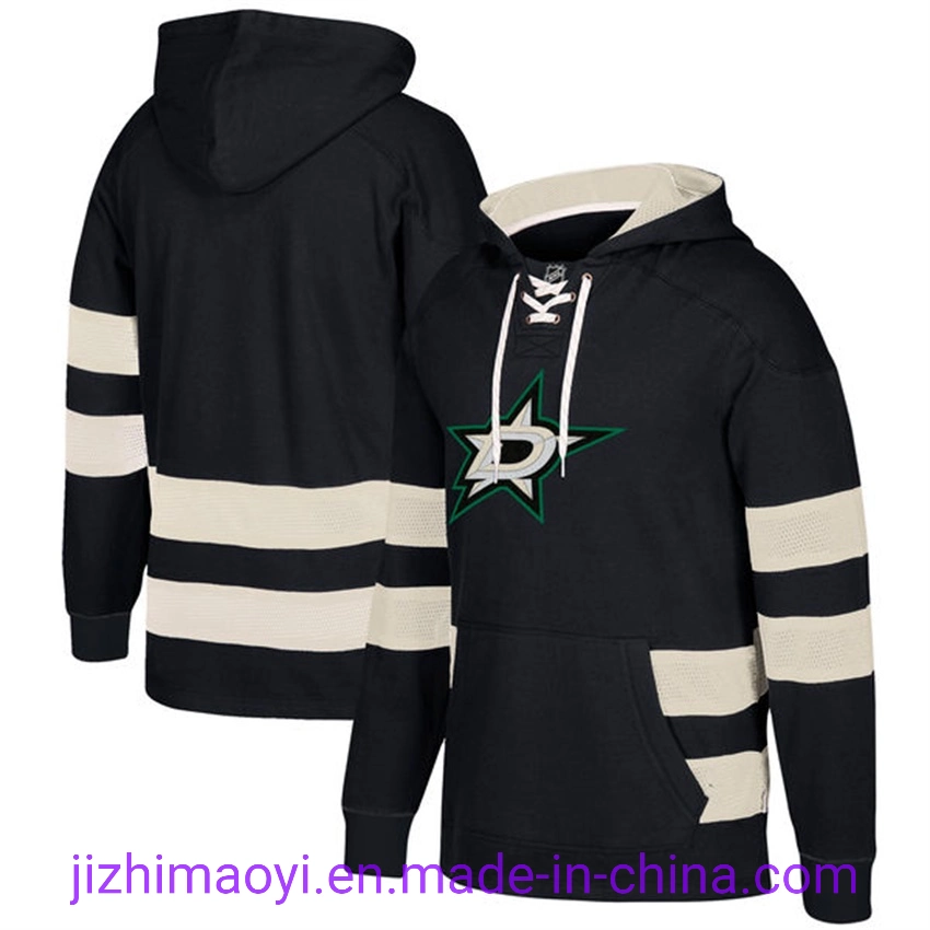 Venta al por mayor personalizada estrellas de Dallas Alexander Radulov Jamie Benn Joe Pavelski Miro Heiskanen Tyler Seguin Ben Bishop Equipo de Hockey de corte Goalie Sudadera con capucha