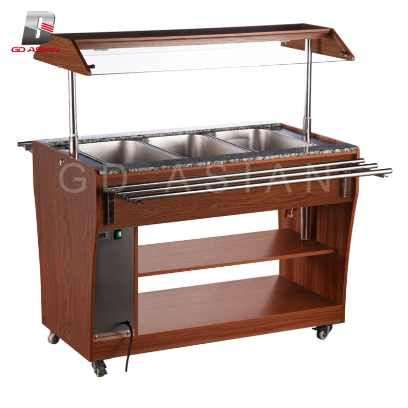 1210L Trolley Comercial eléctrico caliente buffet