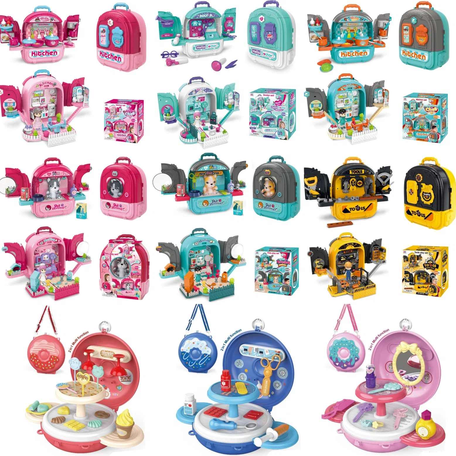 Набор инструментов с инженерным колпачком 44PCS pretend Play Kitchen Doll Игрушка Пластмасса Детские игрушка DIY Self-Assembing Factory Direct Sales Оптовая торговля интеллектуальными E