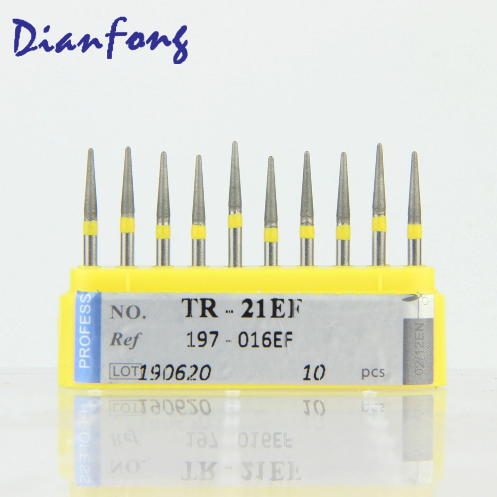 TR-21ef Hochwertige CE ISO-zertifizierte besonders feine Körnung FG High Speed Dental Diamond Op-Tool Versorgung