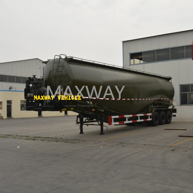 3 Axles Bulk Cement/Fly Ash/Flour/Powder Material Transport Tank/Tanker Heavy Duty Truck Semi Trailer