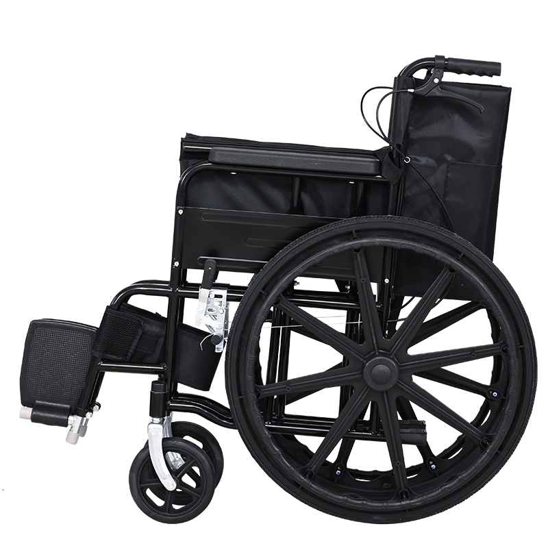 [PW-8009] fauteuil roulant léger pliable manuel autopropulsé actif/passif avec dossier et Freins en alliage d'aluminium ou en acier comme équipement hospitalier